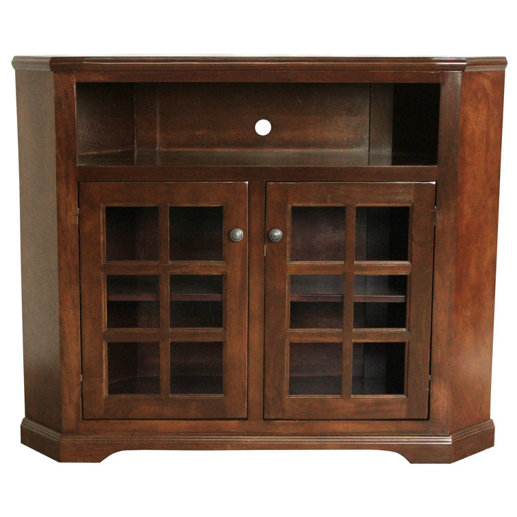 Highland Dunes Inouye Solid Wood Corner TV Stand for TVs up to 55